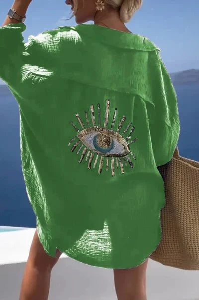 Levoire | Chemise Streetwear À Manches Longues Pour Femmes Vert