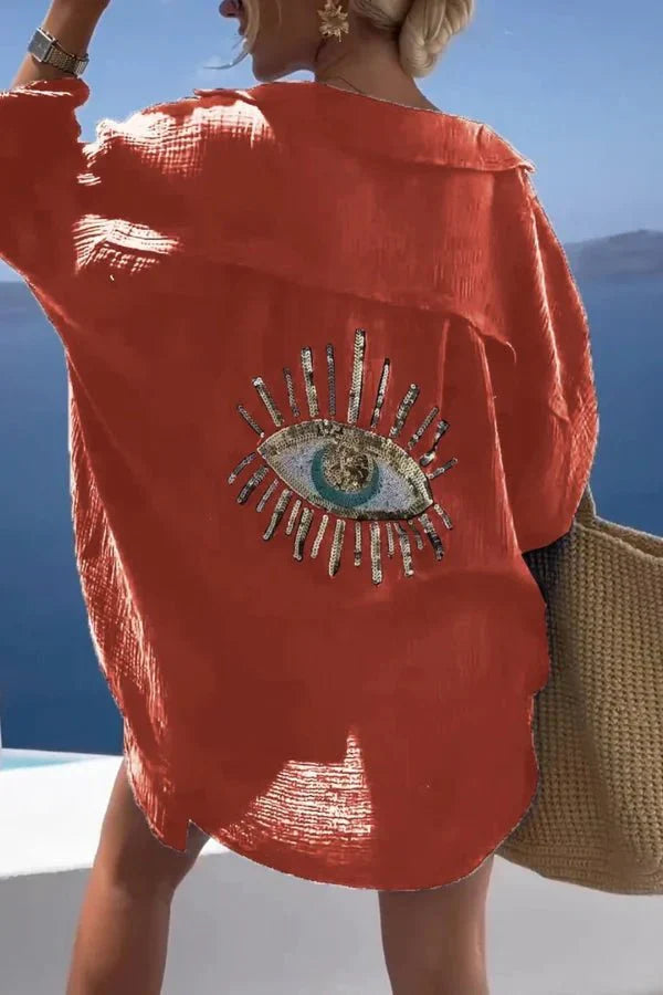 Levoire | Chemise Streetwear À Manches Longues Pour Femmes Orange