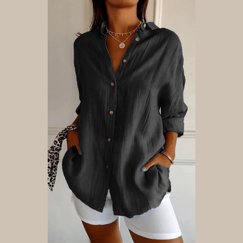 Levoire | Chemise À Manches Longues Weinlese En Soie Glacée Pour Femmes