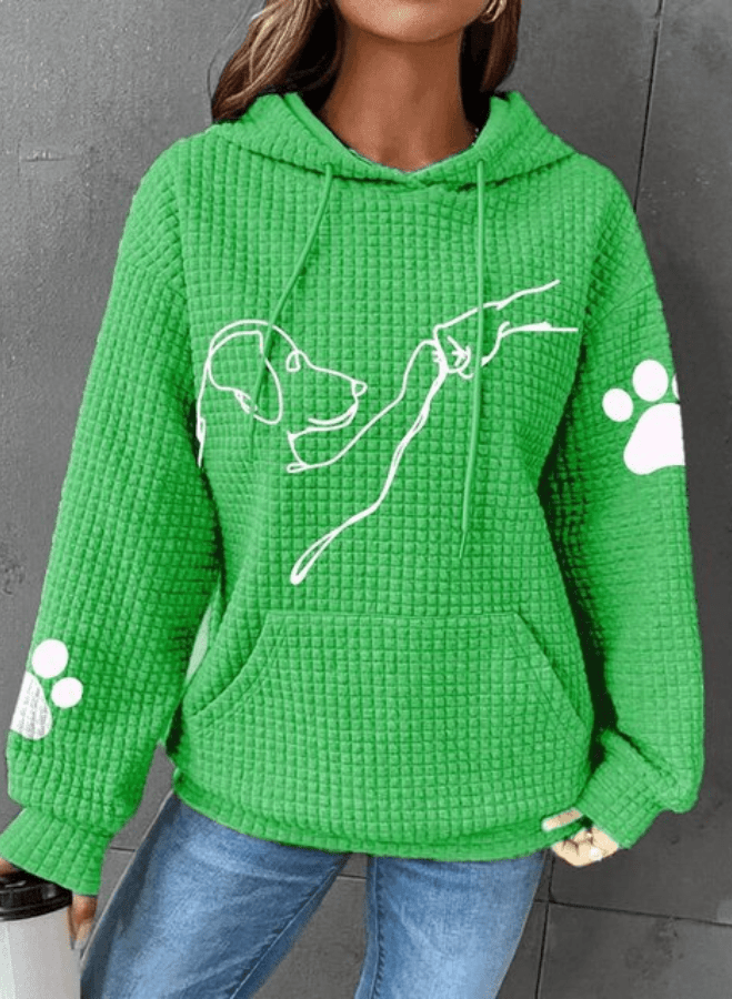 Levoire | Pull chaud capuche femme Vert
