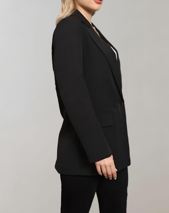 Levoire | Veste De Col Formel Unie Grande Taille Confortable