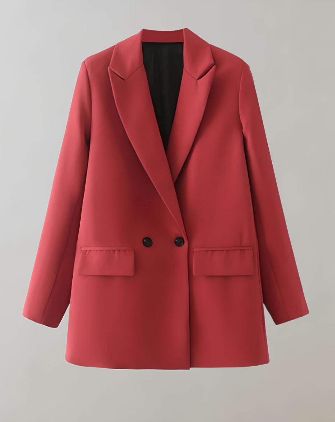Levoire | Veste De Col Formel Unie Grande Taille Confortable Rot