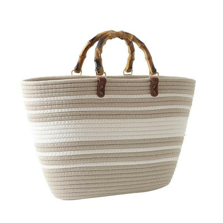 Levoire | Chic Bohemian Style Gadot Sac Seau Pour La Mode Quotidienne Blanc 43x28x9cm