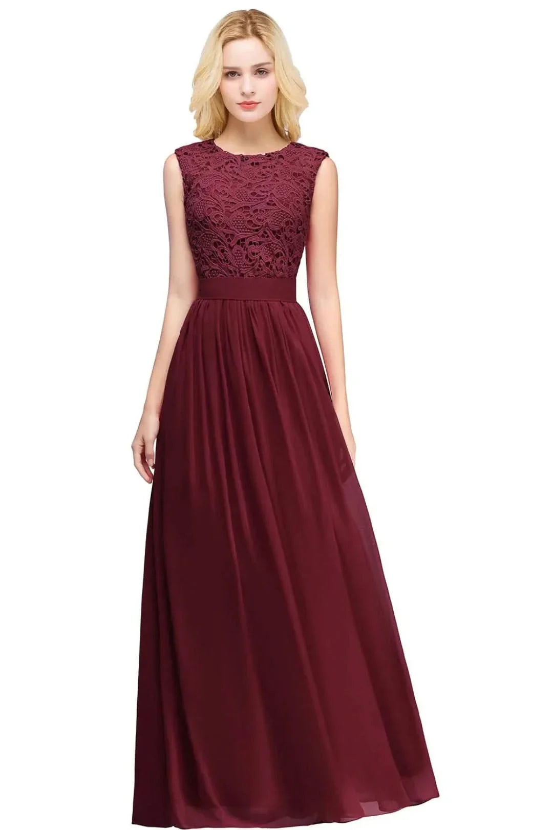 Levoire | Chiffon Kaasonit Rippimekko Avec Découpe En Cœur, Longueur Au Sol Bourgogne