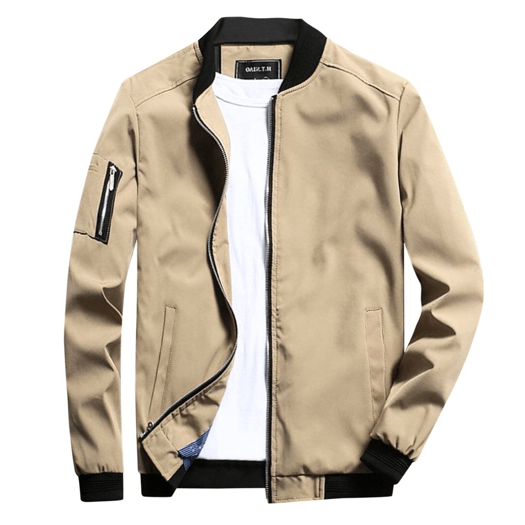 Levoire | Veste d'été courte tendance pour hommes décontractée et confortable Khaki