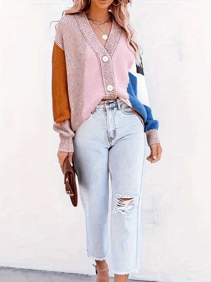 Levoire | Pull Femme Tricot Élégant Abstrait Confort