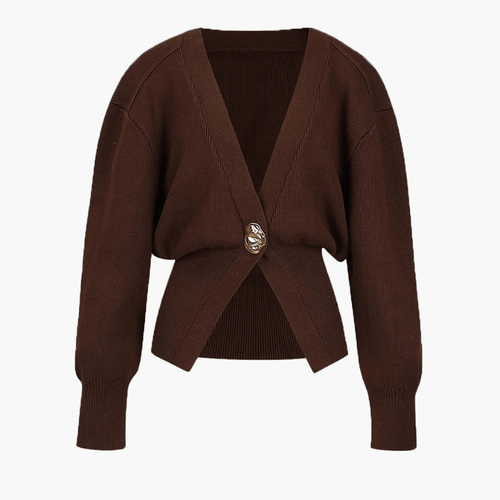 Levoire | Pull V boutons dorés femme