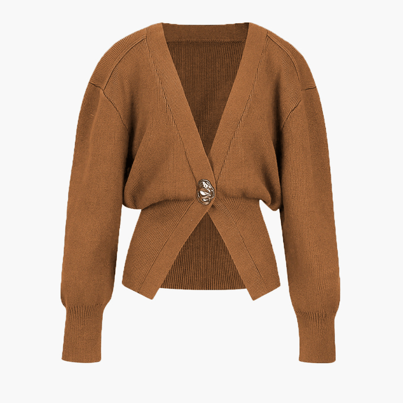 Levoire | Pull V boutons dorés femme Gingembre