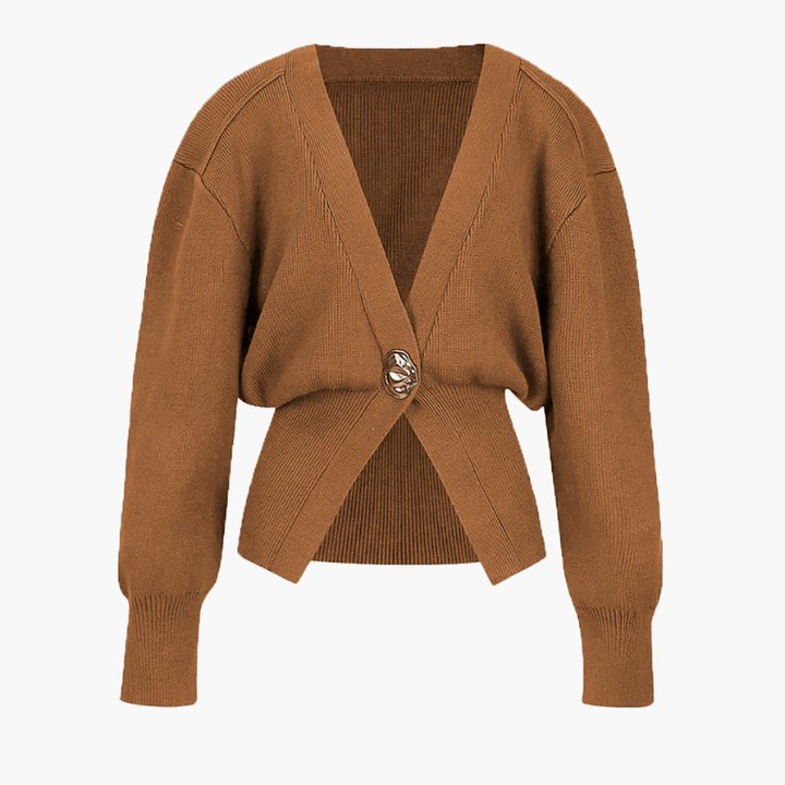 Levoire | Pull V boutons dorés femme Gingembre