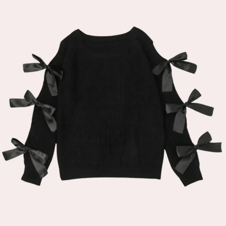 Levoire | Pull en tricot polyvalent Pull femme noir à col rond