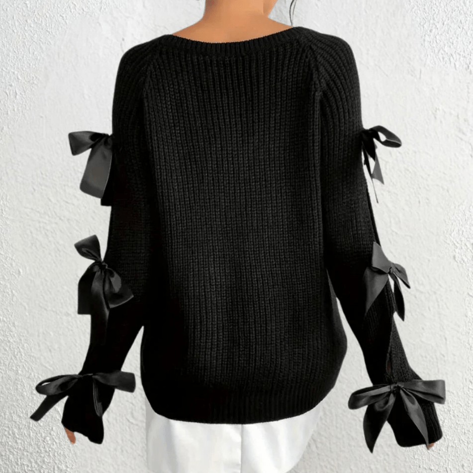 Levoire | Pull en tricot polyvalent Pull femme noir à col rond