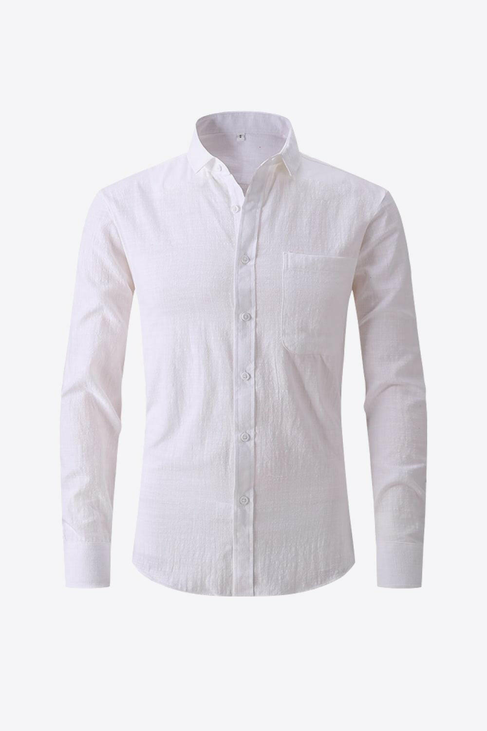 Levoire | Chemise À Manches Longues À Col Classique Blanc