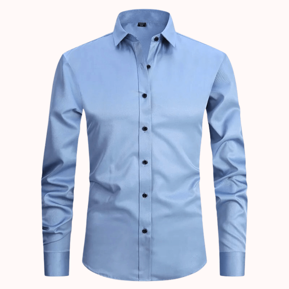 Levoire | Chemise Homme Ajustée Confortable Stretch Mode de Loisir Design Intemporel Bleu clair