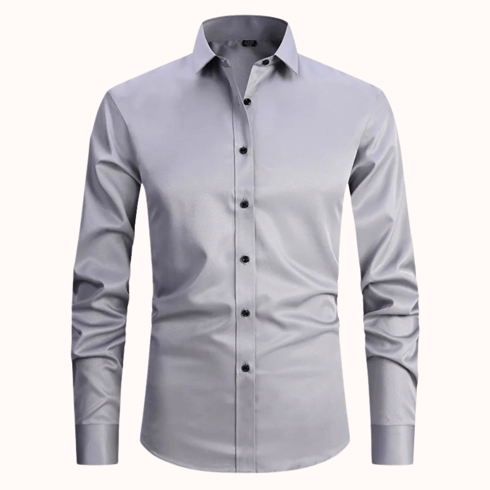Levoire | Chemise Homme Ajustée Confortable Stretch Mode de Loisir Design Intemporel Gris