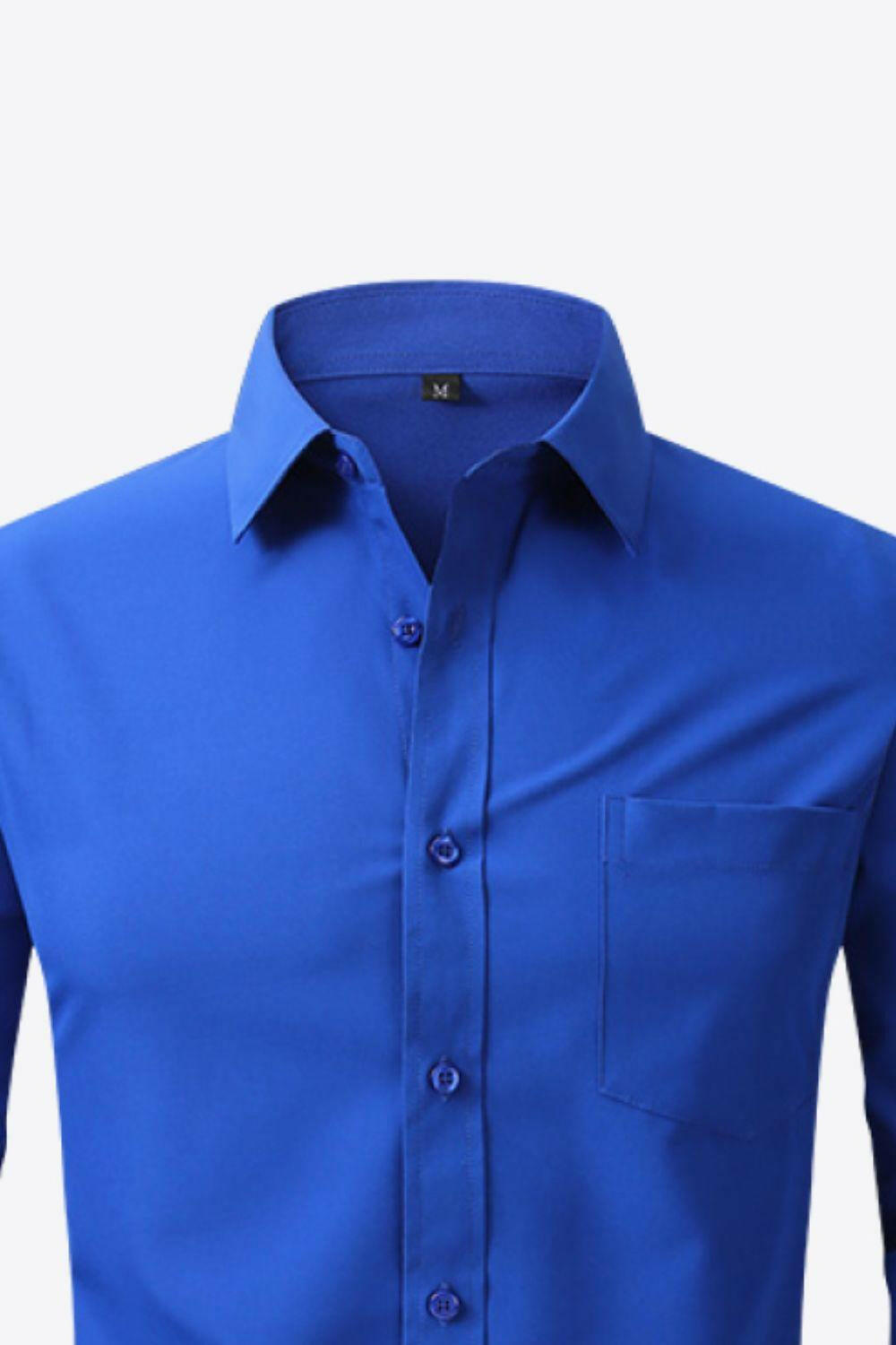 Levoire | Chemise Classique À Manches Longues Avec Col Et Poche