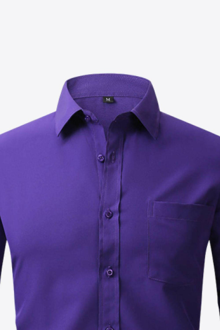 Levoire | Chemise Classique À Manches Longues Avec Col Et Poche
