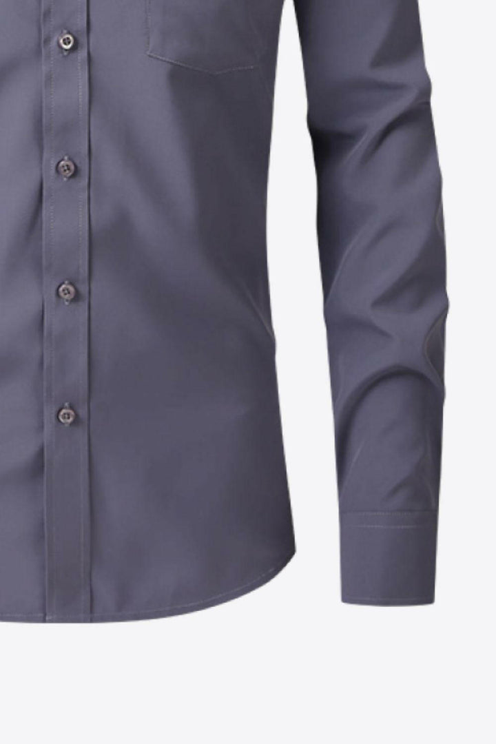 Levoire | Chemise Classique À Manches Longues Avec Col Et Poche
