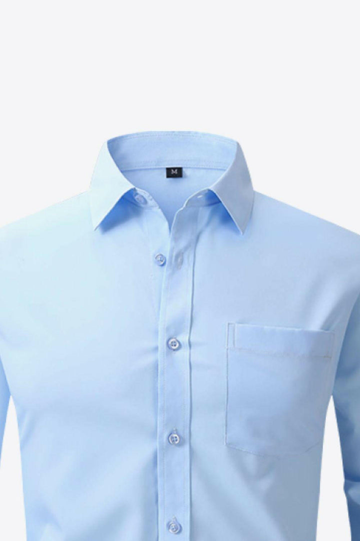 Levoire | Chemise Classique À Manches Longues Avec Col Et Poche