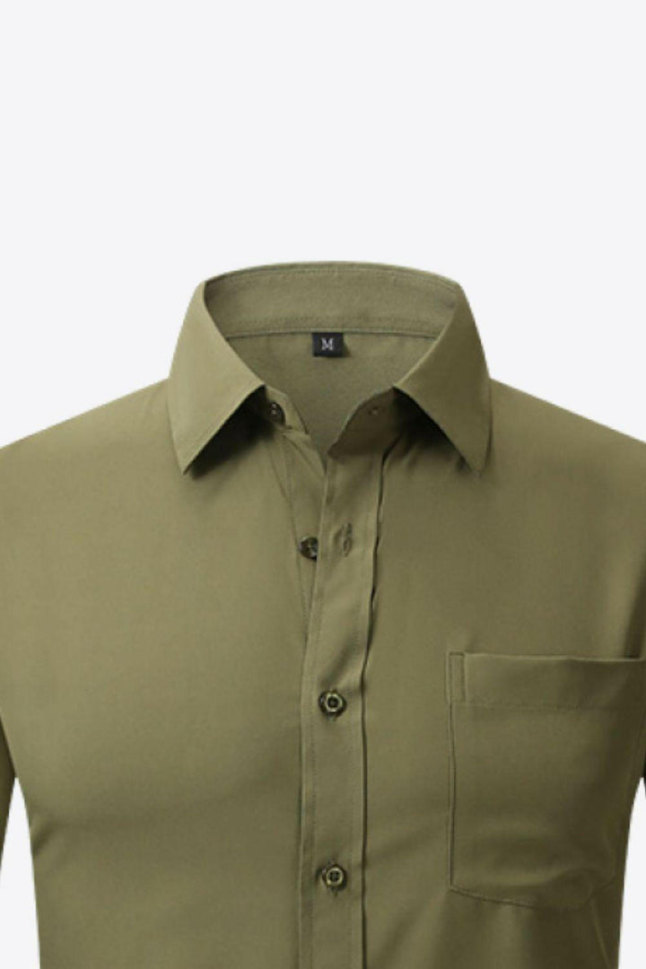 Levoire | Chemise Classique À Manches Longues Avec Col Et Poche