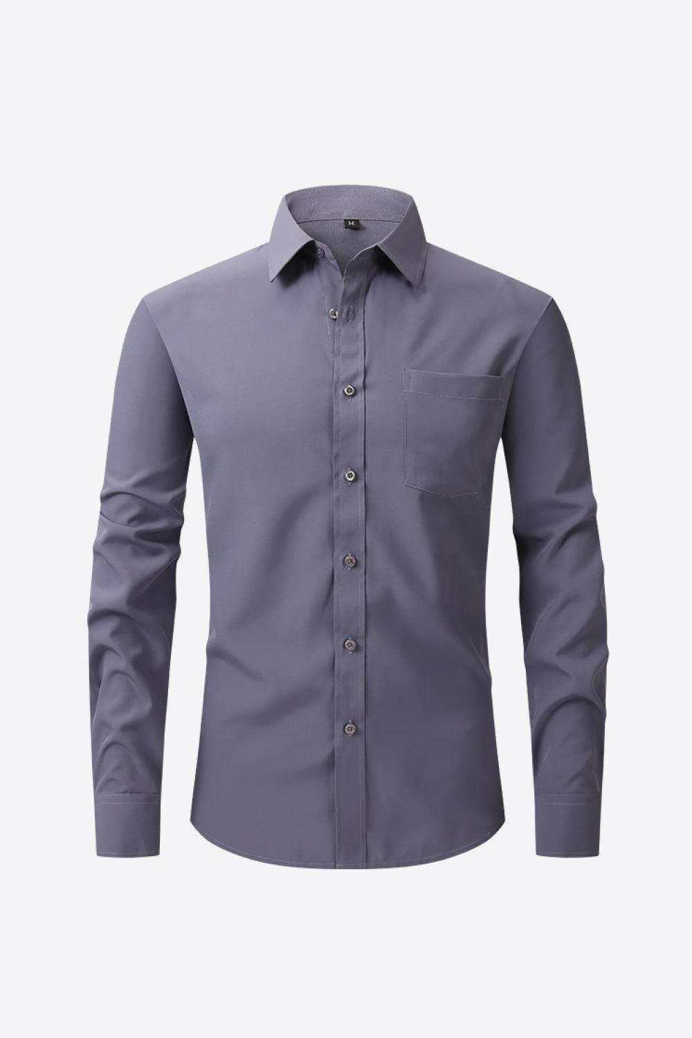 Levoire | Chemise Classique À Manches Longues Avec Col Et Poche