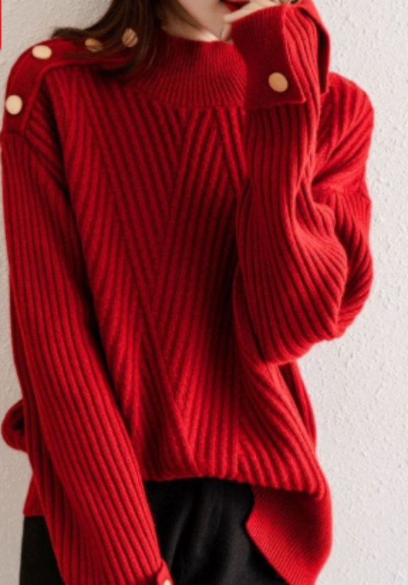 Levoire | Pull Avec Col Montant Femmes Rot
