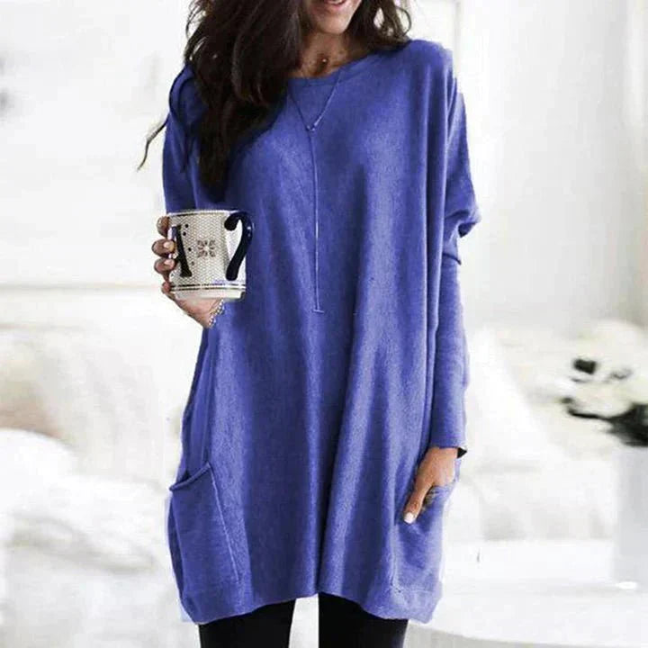 Levoire | T-shirt Décontracté et Confortable avec Poches Bleu