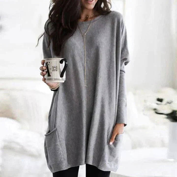 Levoire | T-shirt Décontracté et Confortable avec Poches Gris