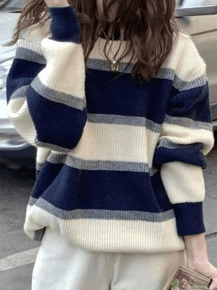 Levoire | Pull En Tricot Rayé À Blocs De Couleurs