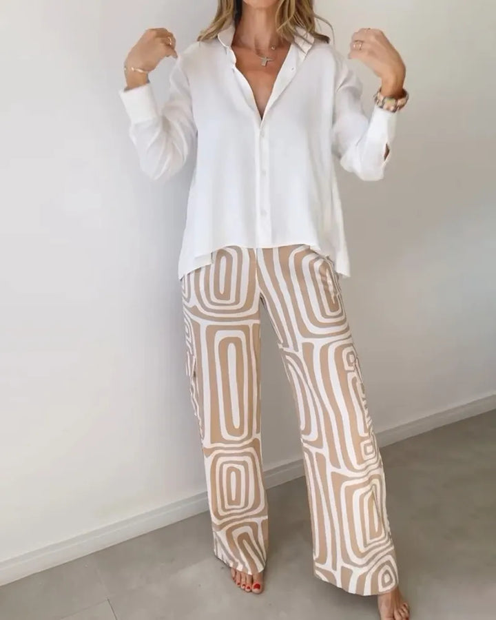 Levoire | chemise à manches longues et pantalons larges Khaki