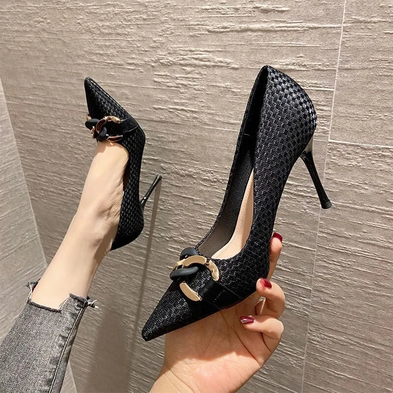 Levoire | Talons aiguilles tissés NOIR