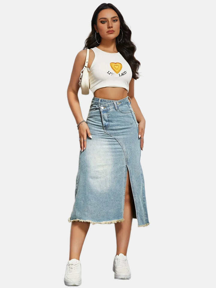 Levoire | Taille haute déchirée en jean
