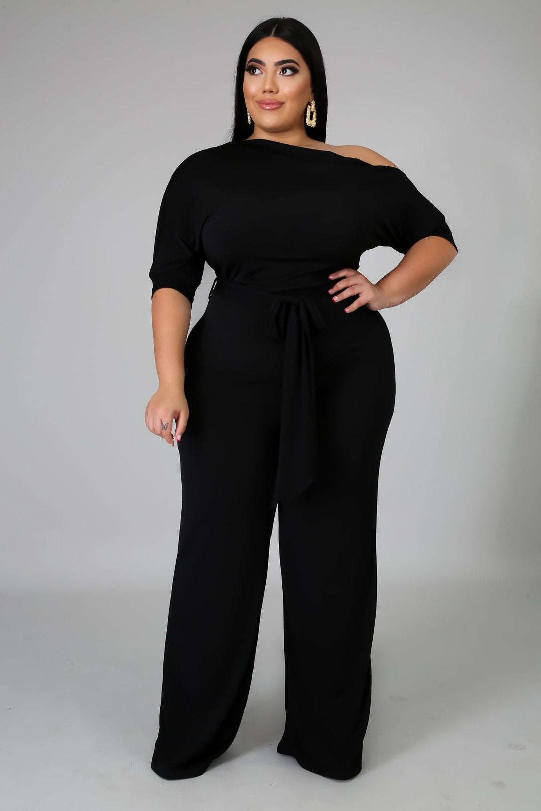 Levoire | pantalon à jambes courtes bretelles inclinées NOIR