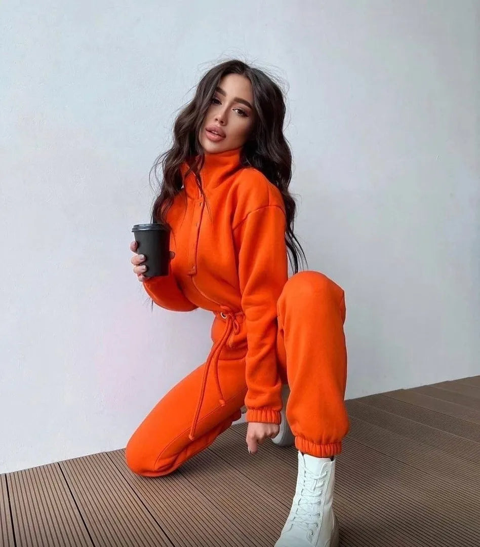 Levoire | Pantalons polaires personnels avec cordon ORANGE