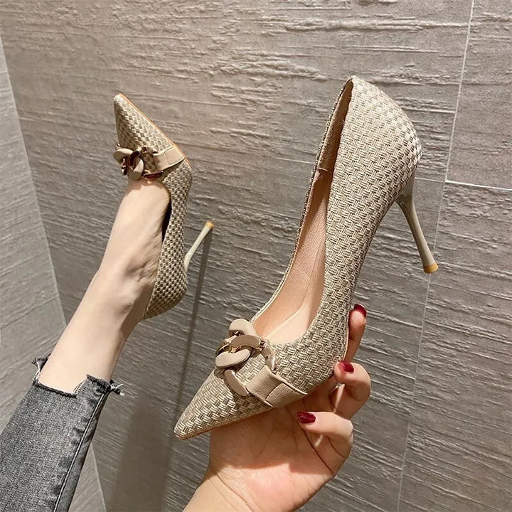 Levoire | Talons aiguilles tissés BEIGE