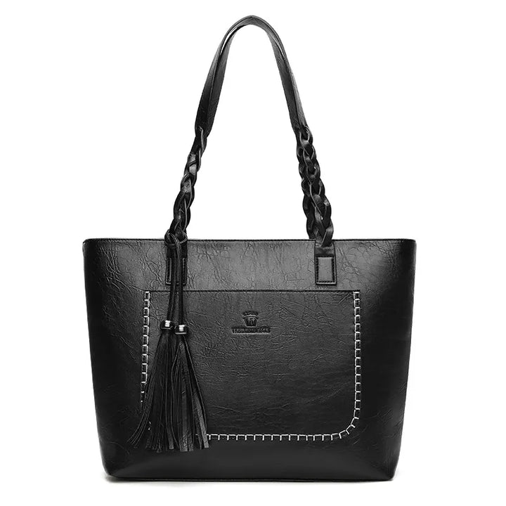 Levoire | Sac de cheville Design Vintage Avec Pompon NOIR