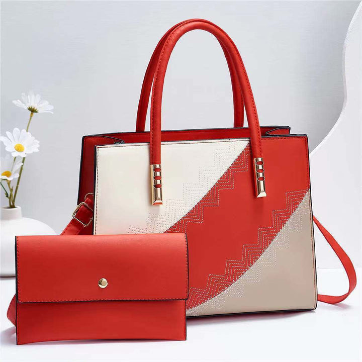 Levoire | sac à main avec des blocs de couleur ROUGE