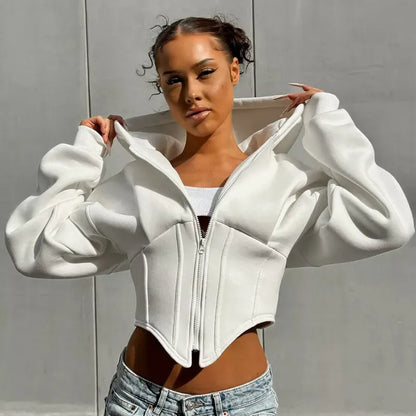 Levoire | sweat-shirt à manches longues avec zip Blanc