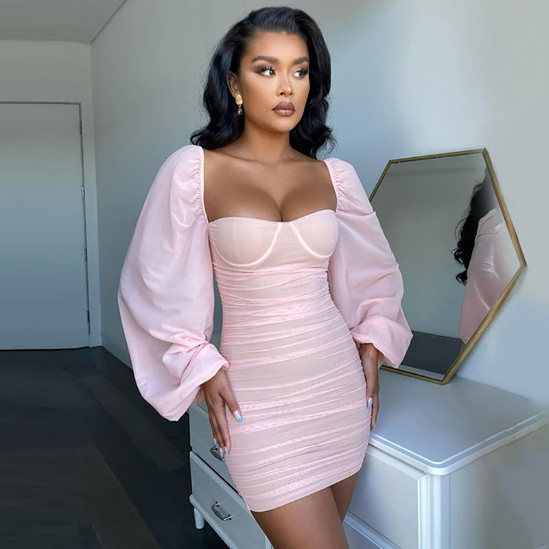 Levoire | corset court ajusté avec de longues manches bouffantes VALE ROSE