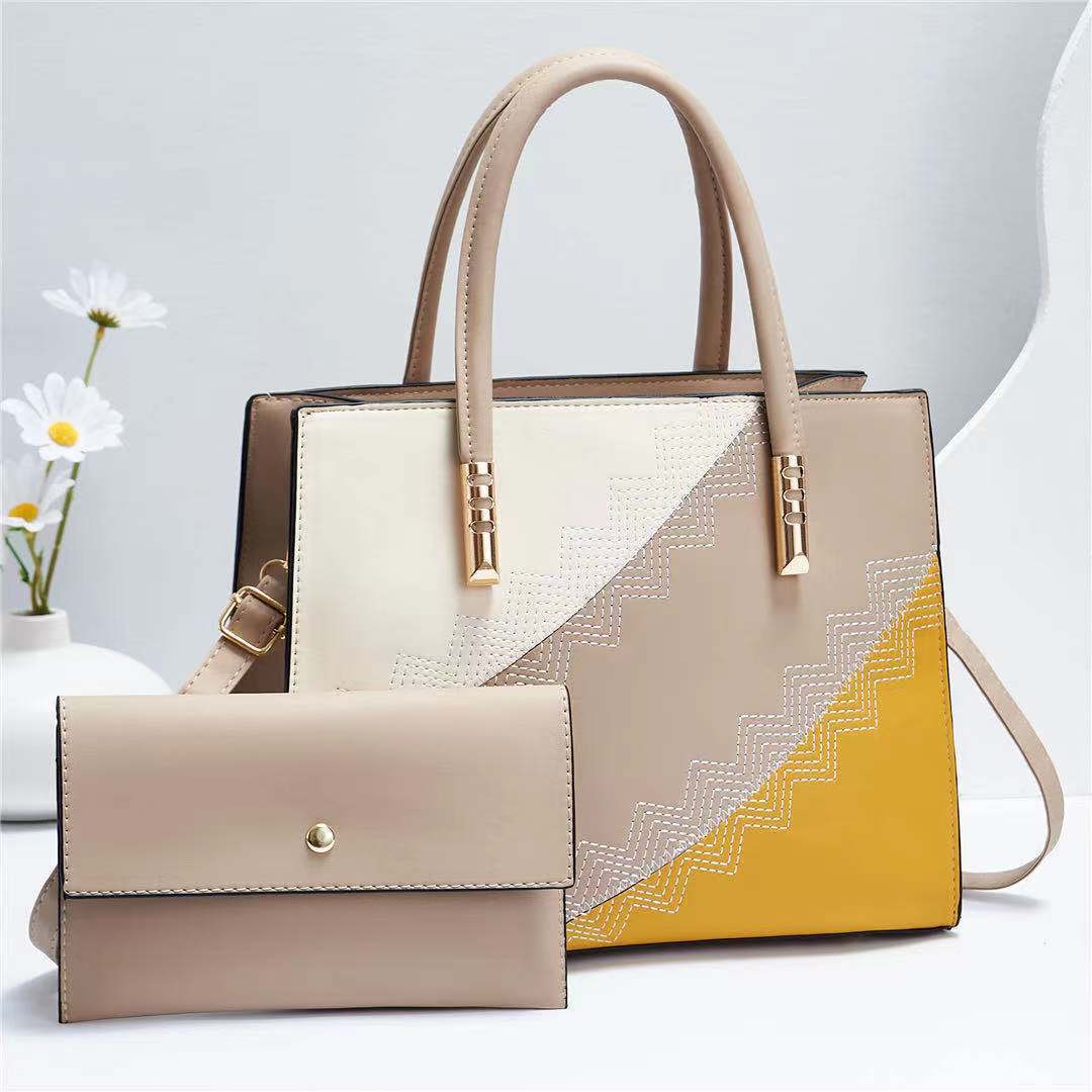 Levoire | sac à main avec des blocs de couleur KHAKI