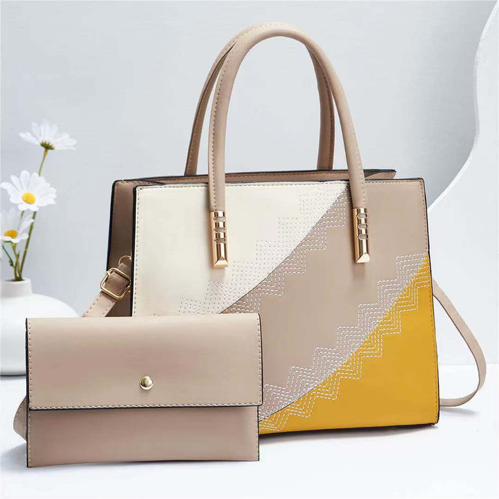 Levoire | sac à main avec des blocs de couleur KHAKI