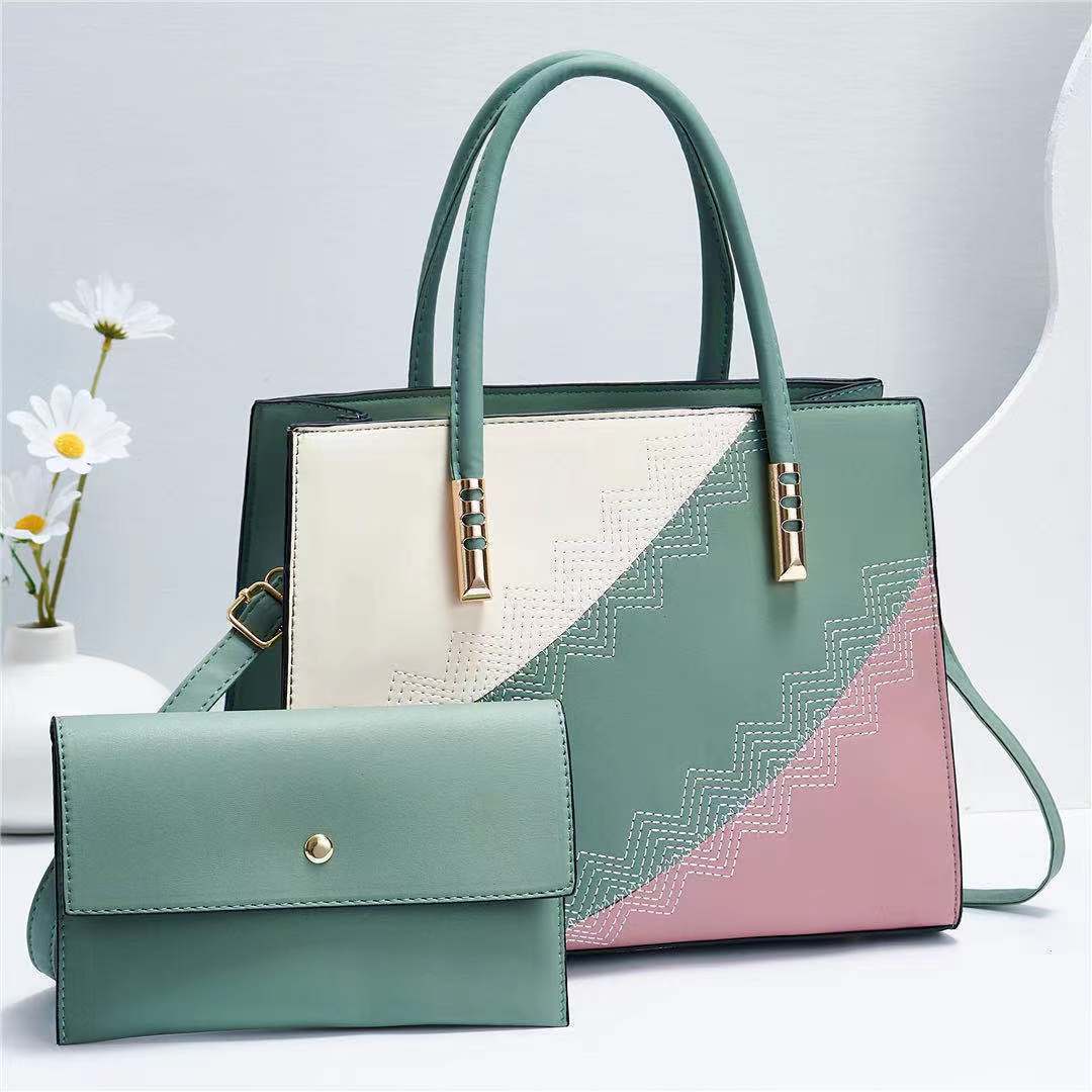 Levoire | sac à main avec des blocs de couleur VERT