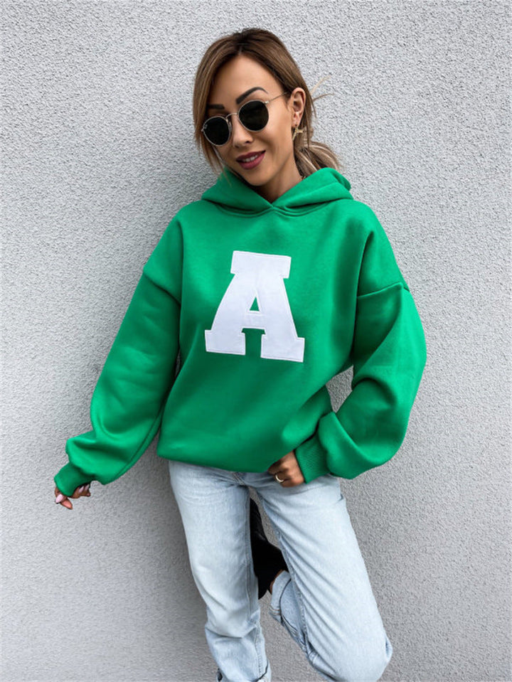 Levoire | sweat à capuche sans poche imprimé lettre A VERT