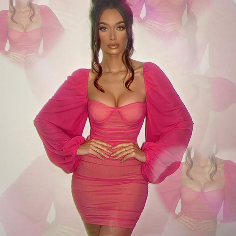Levoire | corset court ajusté avec de longues manches bouffantes ROSE