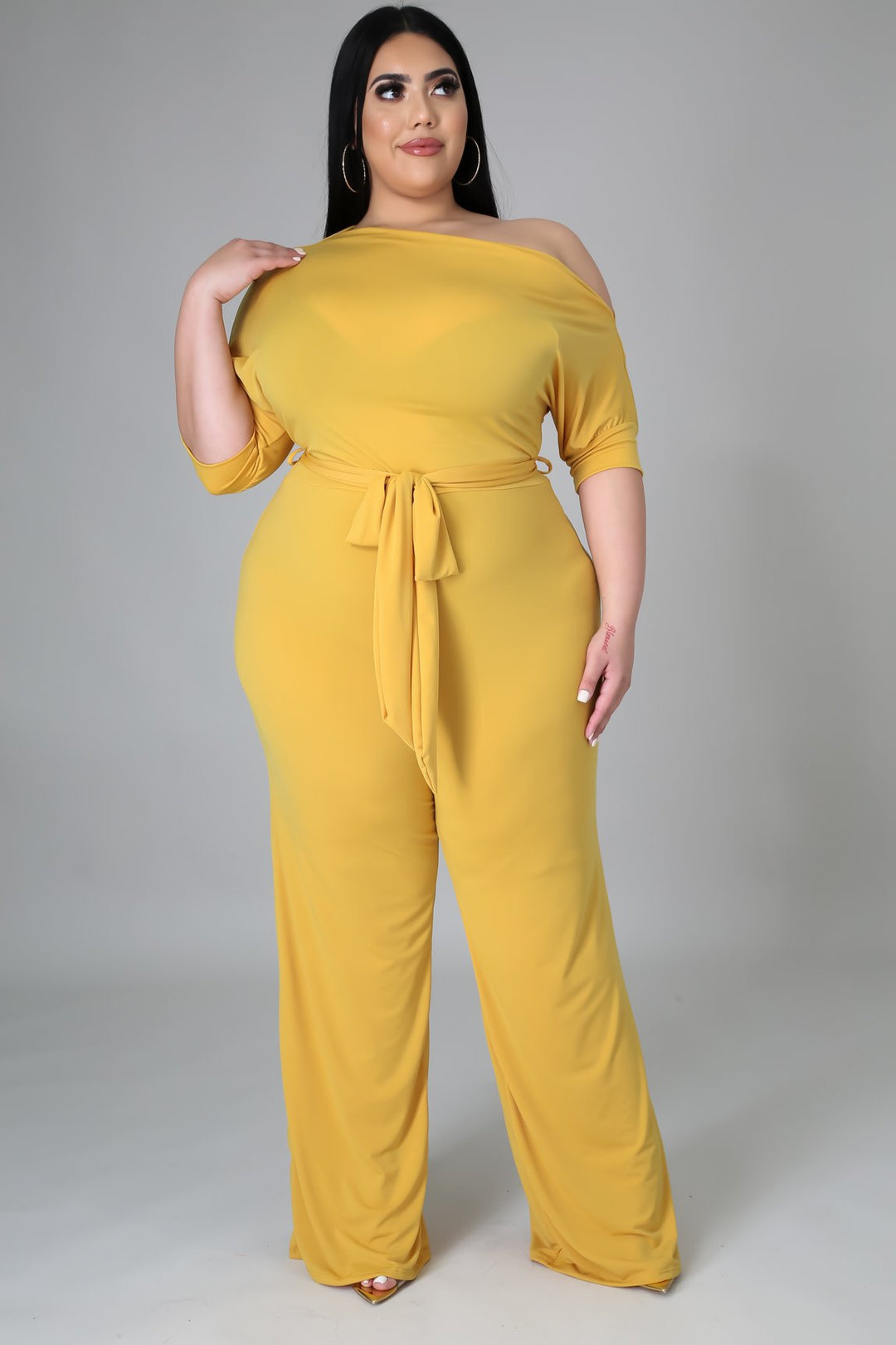 Levoire | pantalon à jambes courtes bretelles inclinées JAUNE
