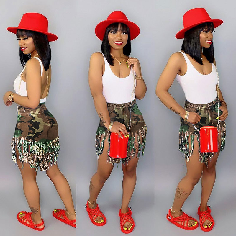 Levoire | jeans usés déchirés CAMOUFLAGE