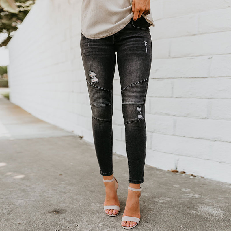 Levoire | skinny plissé NOIR