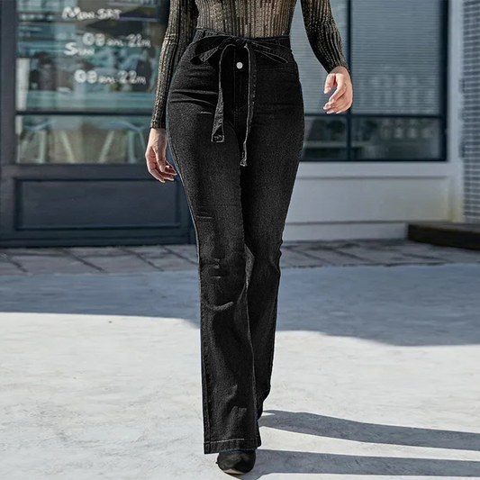 Levoire | pantalon flare taille haute ceinture