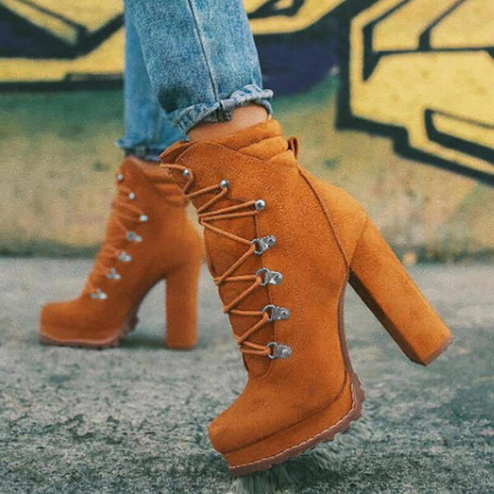 Levoire | femme conception Martin chaussures à talons avec lacet ROUGE