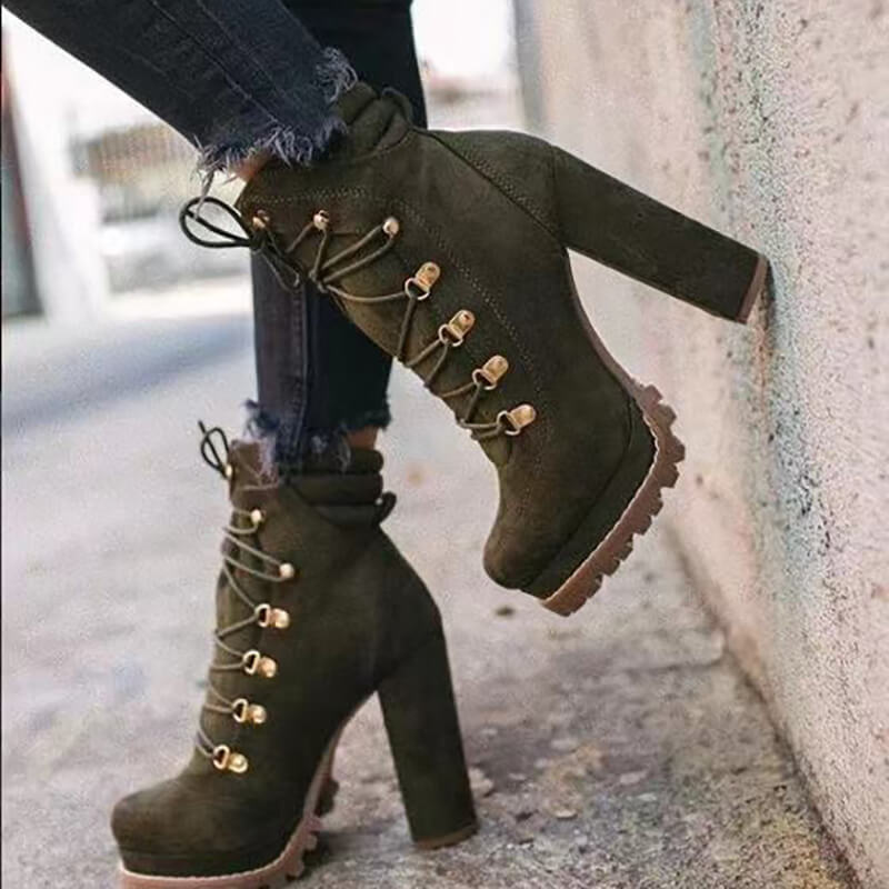 Levoire | femme conception Martin chaussures à talons avec lacet VERT