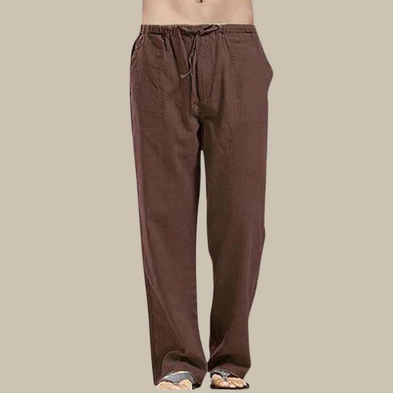 Levoire | Pantalons D'Été En Lin Pour Hommes Braun